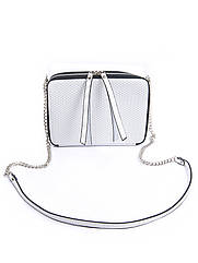 Білий шкіряний жіночий клатч