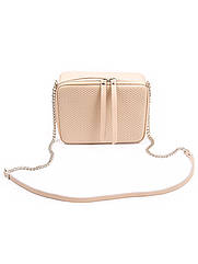 Клатч жіночий шкіряний бежевого кольору