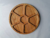 Деревянная порционная доска менажница (бамбук) 25 см