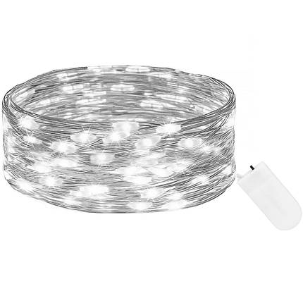 Гірлянда на батарейках Springos 1 м 10 LED CL4026 Cold White, фото 1