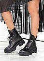 Черевики берці чорна натуральна шкіра тм SOLLORINI, фото 3