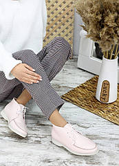 Мокасини колір пудра шкіра натуральна тм SOLLORINI