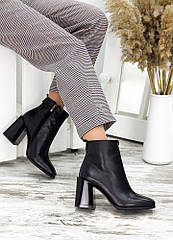 Ботильйони жіночі чорна шкіра Diamont тм SOLLORINI