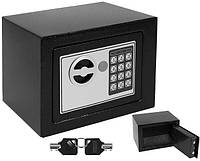 Сейф с электронным кодом и ключом Malatec Electronic Safe Box 23 x 17,5 x 17 см (00008799)