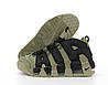 Чоловічі кросівки Nike Air More Uptempo khaki Взуття Найк Аптемпо хакі зелені шкіряні осінь-весна, фото 4