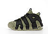 Чоловічі кросівки Nike Air More Uptempo khaki Взуття Найк Аптемпо хакі зелені шкіряні осінь-весна, фото 8
