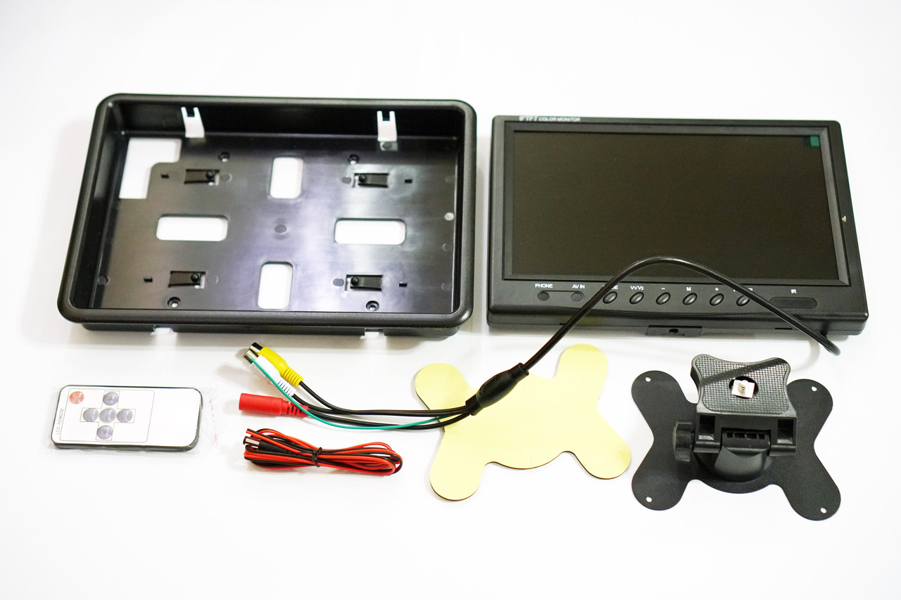 Автомобільний монітор для камери заднього виду Car DVR 9" дюймів 1024Х600 з пультом та рамкою підголівника, фото 1