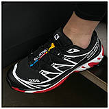 Чоловічі / жіночі кросівки Salomon XT-6 Advanced Adv Black Red White LAB, унісекс чорні кросівки саломон хт6, фото 2