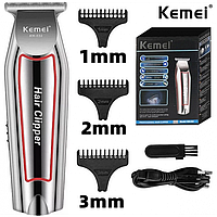 Машинка для стрижки волос аккумуляторная Kemei Km-032 триммер для бороды и усов PRO_249