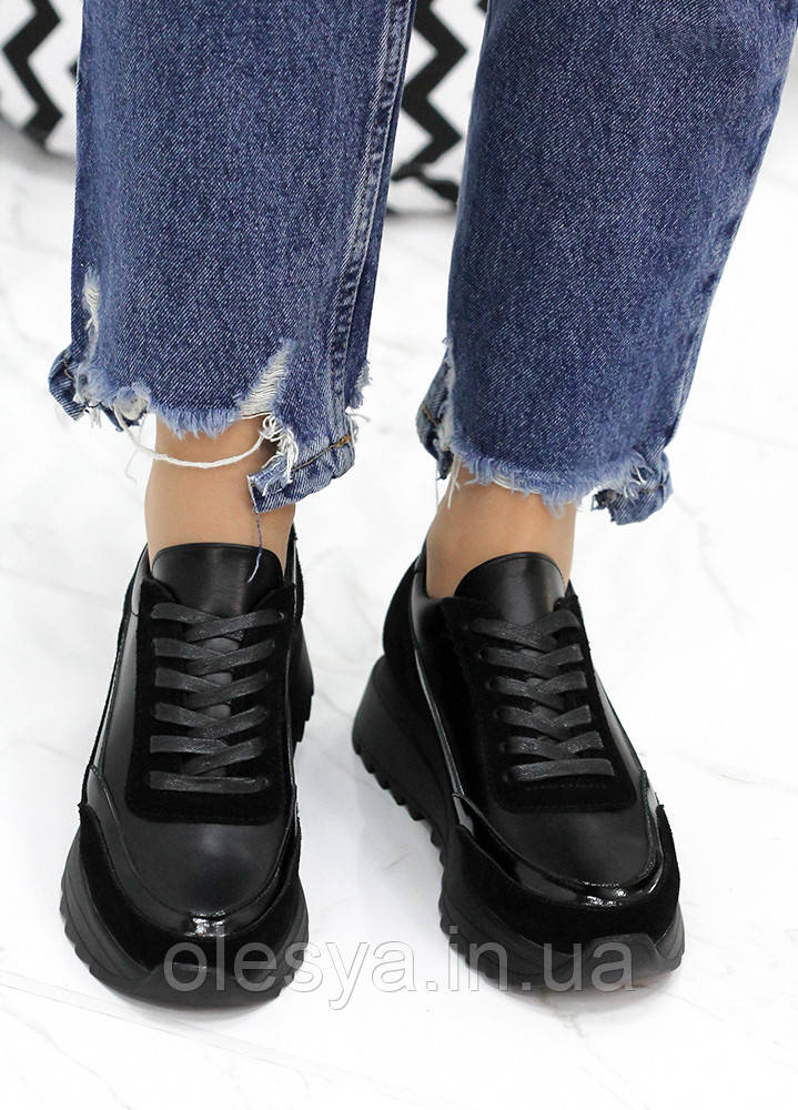 Кросівки LOLA чорні ш+з 7831-28, фото 1