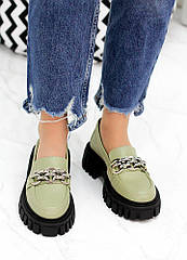 Туфлі лофери оливка тм SOLLORINI