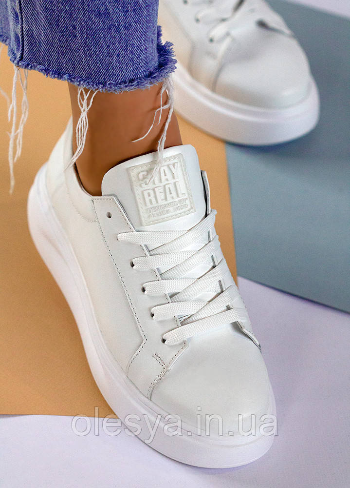 Кеди STAY REAL біла шкіра, фото 1