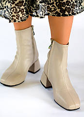 Ботильйони жіночі бежеві шкіряні тм SOLLORINI