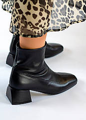 Ботильйони жіночі чорна шкіра тм SOLLORINI