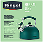 Чайник зі свистком Ringel Herbal Line RG-1007 зелений хакі 2,5 л, фото 3