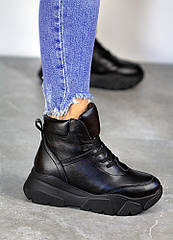 Черевики BOOM чорна шкіра 8060-28 Розміри 36- 41