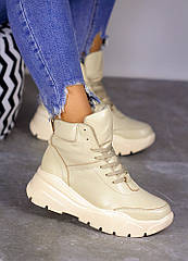 Черевики жіночі BOOM бежева шкіра