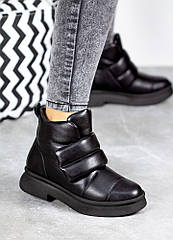 Черевики чорна шкіра 8076 розміри 36-40