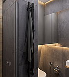 Рушникосушка електрична Flyme EF Duet Black R (терморегулятор, таймер) праве підключення, фото 4