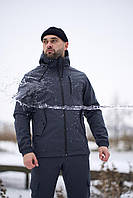 Куртка мужская Softshell на флисе темно-серая