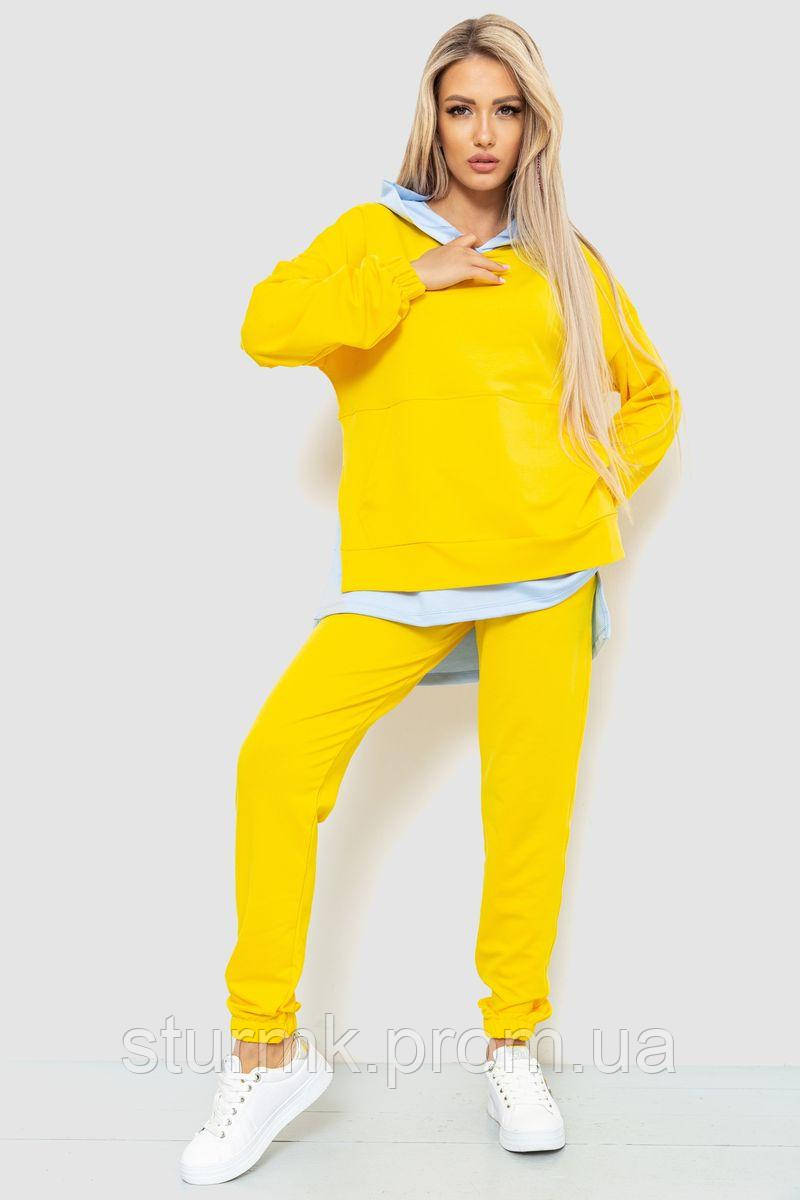 Спортивний костюм жіночий обманка Жовтий 102R329 Ager (101180_793604) 4XL-5XL