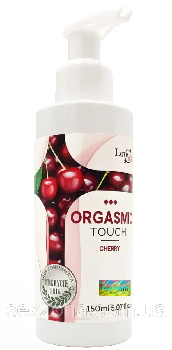 Лубрикант і масажний гель 2 в 1 зі збудливим ефектом Love Stim — Orgasmic Touch Cherry, 150 ml