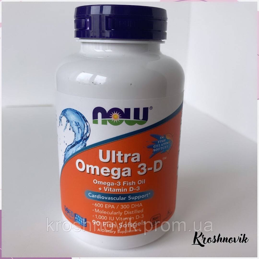 Now Ultra omega 3-D, Ультра омега 3-D, 90 рибних капсул (ID#2081753292 ...