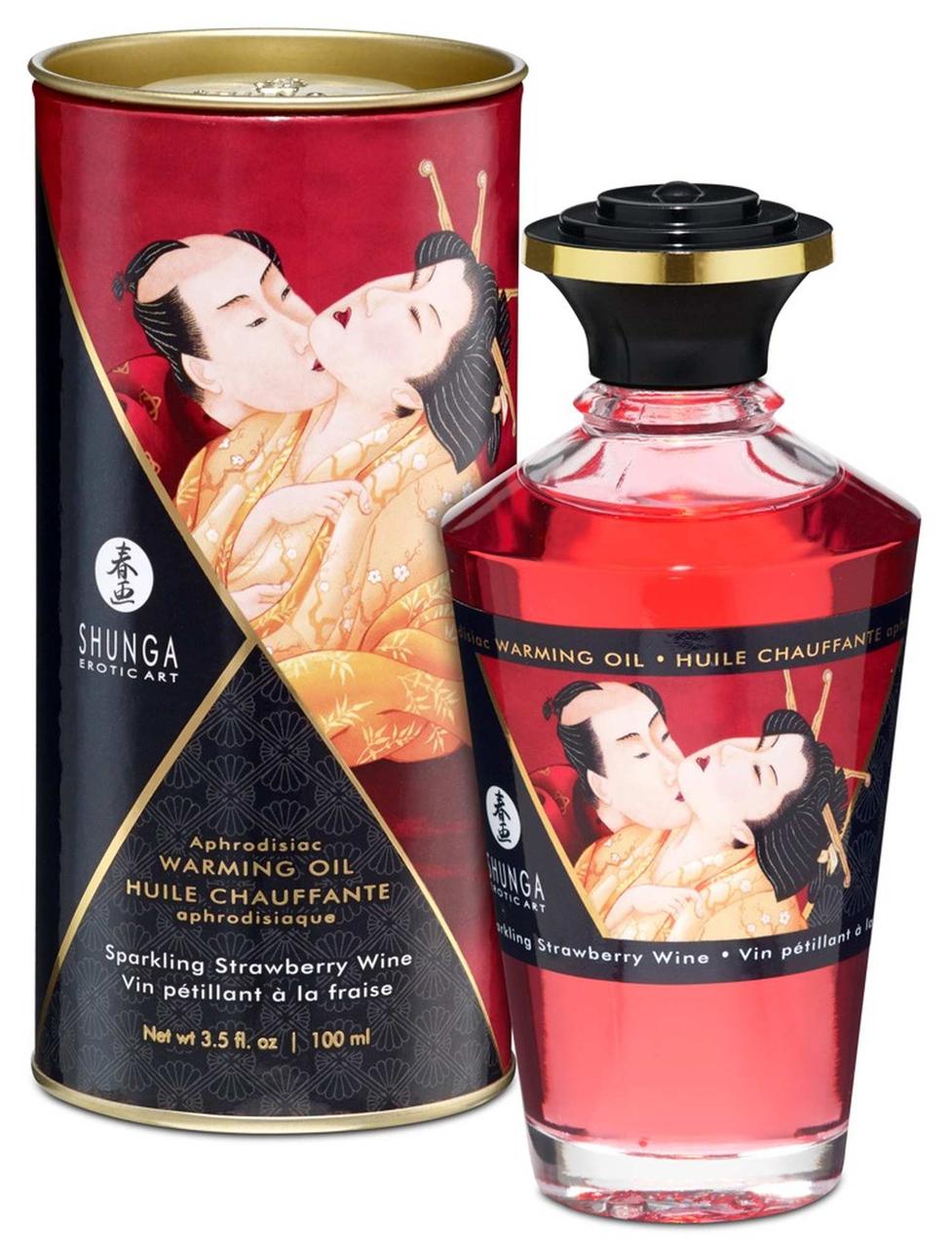 Масажна олійка Warming Oil Strawberry Wine 18+