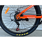Велосипед гірський двопідвісний Toprider 910 26" рама 17 обладнання Shimano Помаранчевий, фото 4
