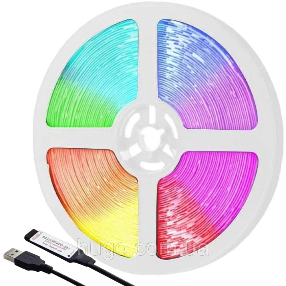 Світлодіодна Led стрічка з Bluetooth, 4 м від USB, 5050 / RGB стрічка / USB лед стрічка для повербанка