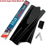Комплект плівка для тонування 2шт JBL Super Dark Black 5% 0.5 x 3 м, фото 4