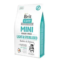 Сухой корм для собак Brit Care Grain Free Mini Light & Sterilised 7 кг - лосось и кролик