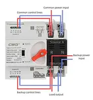 CSQ 100A 2P автомат переключатель ввода, резерва, генератора, АКБ