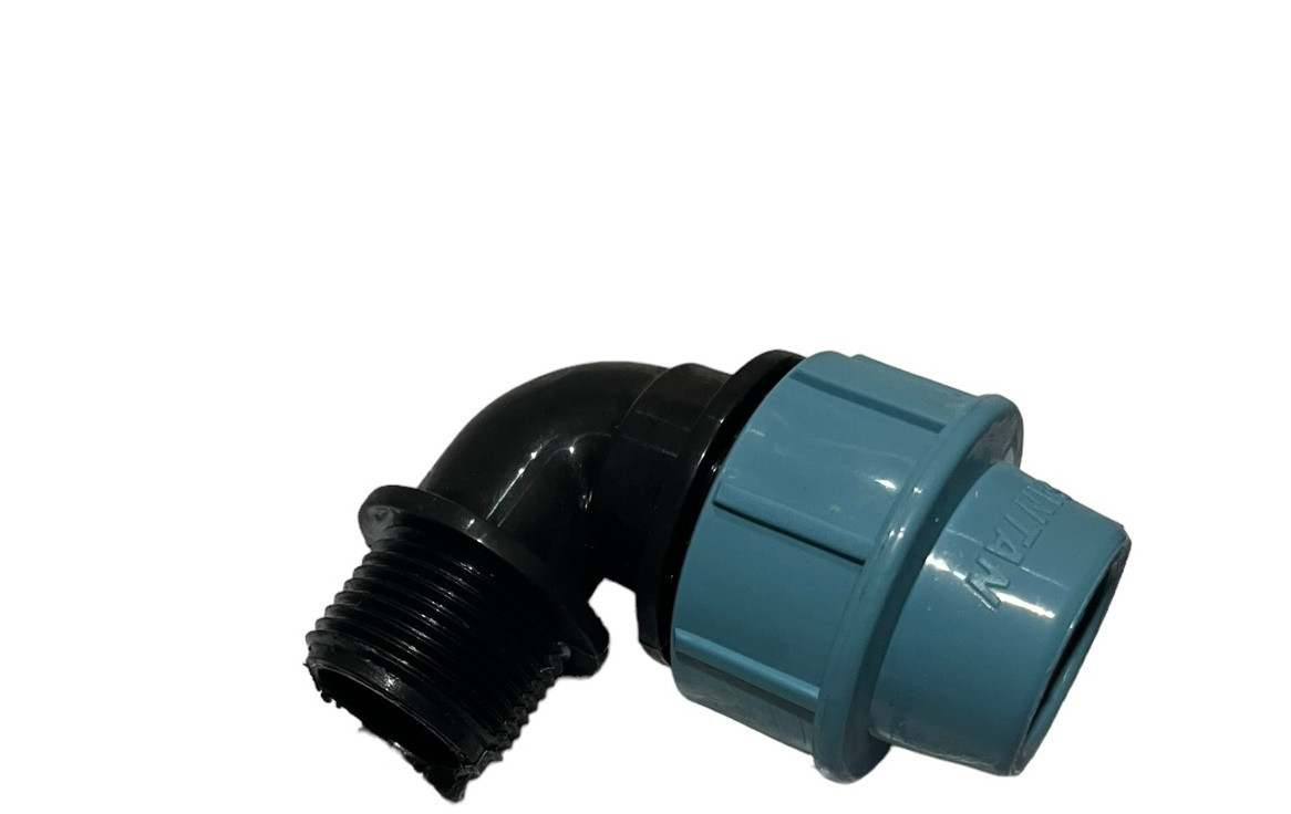 ПНД коліно 20х3/4 з зовнішньою різьбою