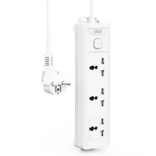 Подовжувач мережевий на 3 розеток XO WL17 |10A/250V/2m| Білий
