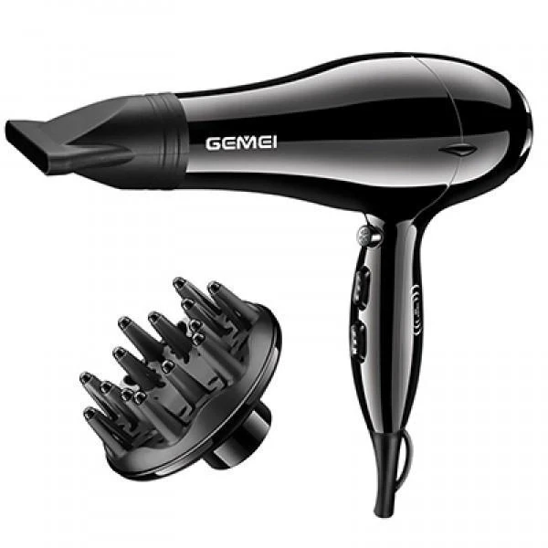 Фен для волосся GEMEI GM-103 АС Sensor практичне та потужне сушіння. Професійний фен для сушіння волосся.