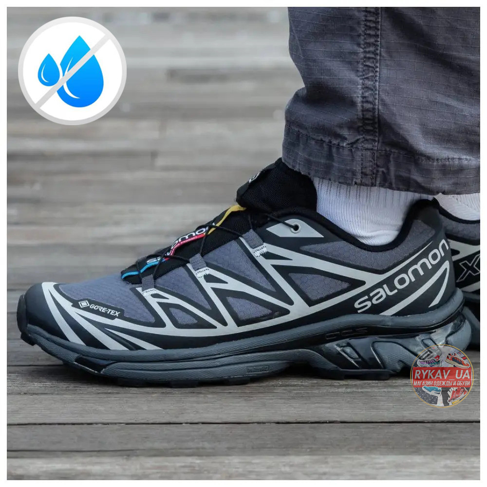 Чоловічі / жіночі кросівки Salomon XT-6 GORE-TEX Expanse Grey Black 416635, унісекс водонепроникні сірі саломон хт6 гортекс, фото 1