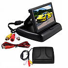 4,3-дюймовий складаний автомобільний монітор заднього огляду STB DVD ТВ-плеєр DC12 24 В Автомобільний РК-монітор, фото 2