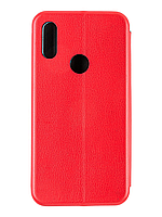 Чехол-книга для Xiaomi Redmi 7 (красный цвет) на магните с отделом для карт