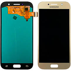 Дисплей (екран) Samsung Galaxy A5 2017 A520F з тачскріном (золотистий OLED)