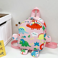 Детская сумка с динозаврами, модный мини рюкзачок для ребенка, рюкзак для детей розовый