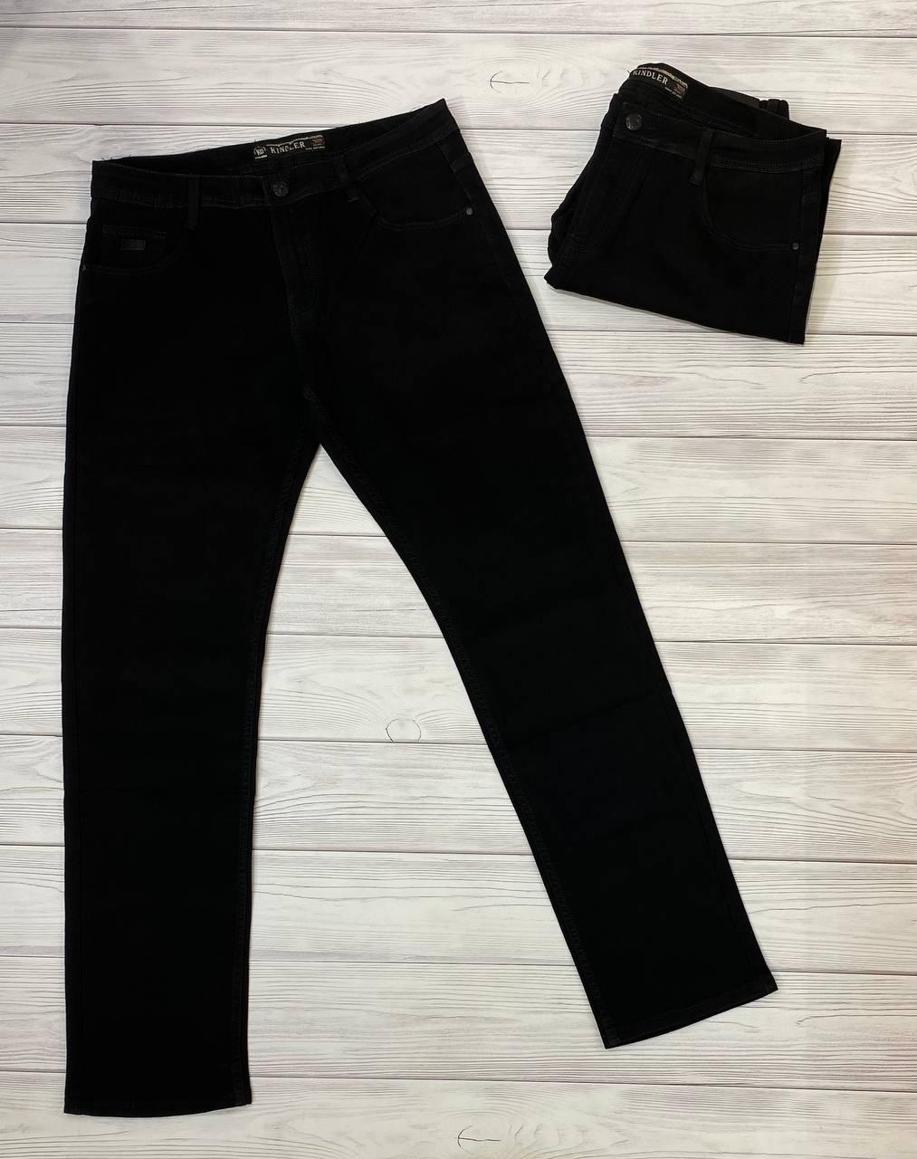Чоловічі класичні прямі чорні джинси, а середній посадці в 40 розмірі, фото 1