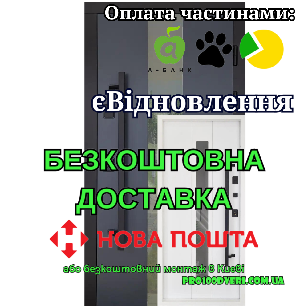 Вхідні двері з терморозривом модель Ufo Black комплектація COTTAGE, ABWEHR