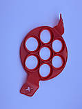 Силіконова Форма для Приготування Оладок та Омлету Flippin Fantastic (червона) - FlipJoy Red Mold, фото 4