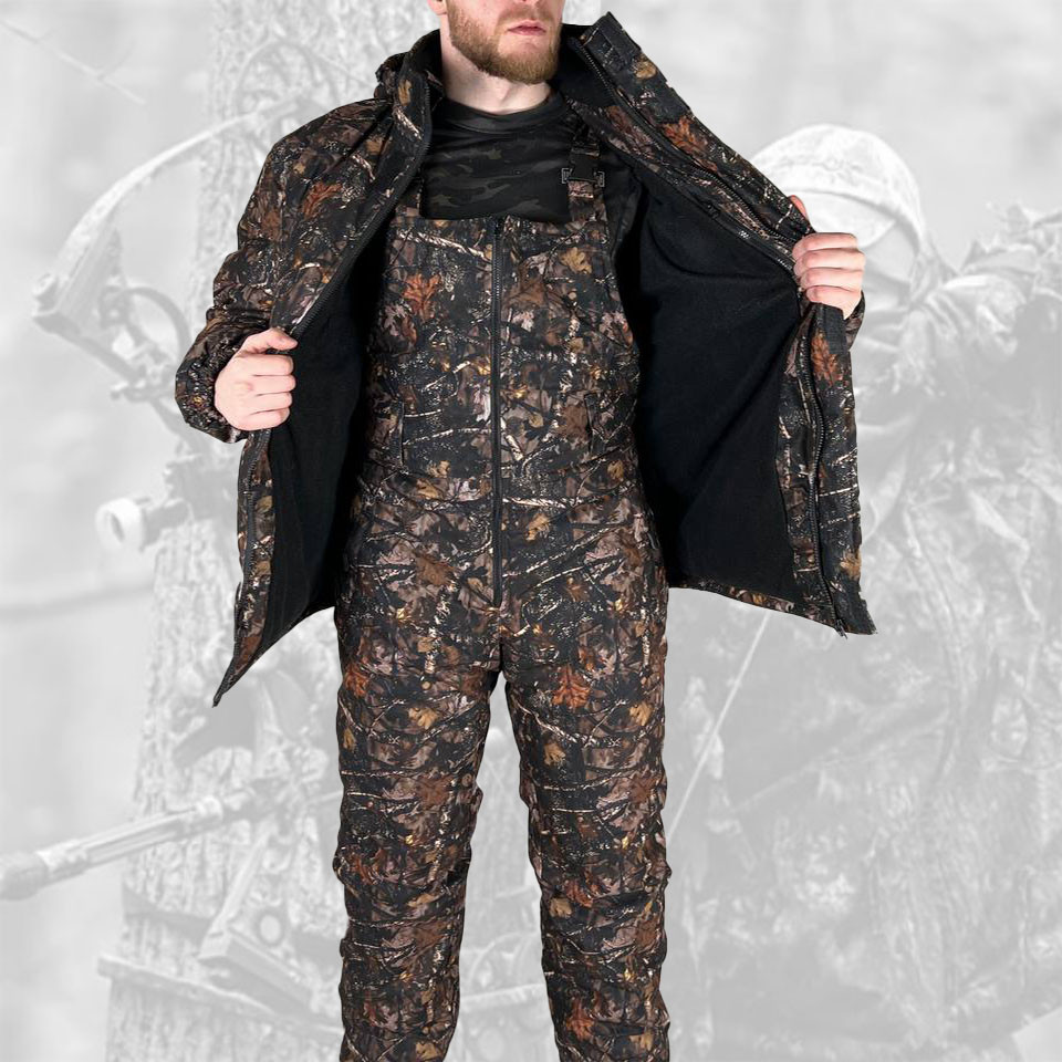 Водостійкий Зимовий костюм Дубок на флісі, костюм камуфляжний зимовий для полювання і риболовлі (48 - 58)