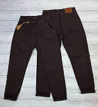 Коричневі чоловічі МОМ джинси на високій посадці зі шнурками, фото 2