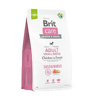 Сухой корм для собак Brit Care Dog Sustainable Adult Small Breed 3 кг - курица и насекомые