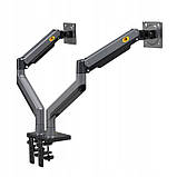 Кронштейн настольный для двух мониторов 22' - 32'  NB G35-GREY, фото 6