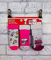 Детские носочки оптом на девочку (набор 3 пары), стрейчевые носки с рисунком детские р.12-24 мес