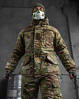 Утепленная тактическая водоотталкивающая униформа multicam, Зимняя армейская одежда костюм мультикам форма ВСУ
